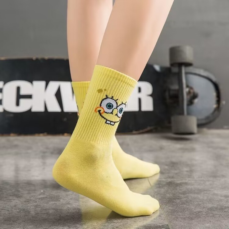 Pipe Bending Spring - Summer SpongeBob SquarePants Cotton Socks Women