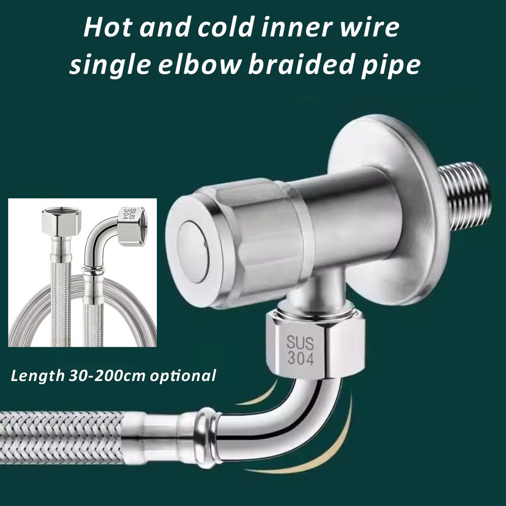 New 90° Bend Pipe Toilet Inlet - Flexible Hose Braided review and price