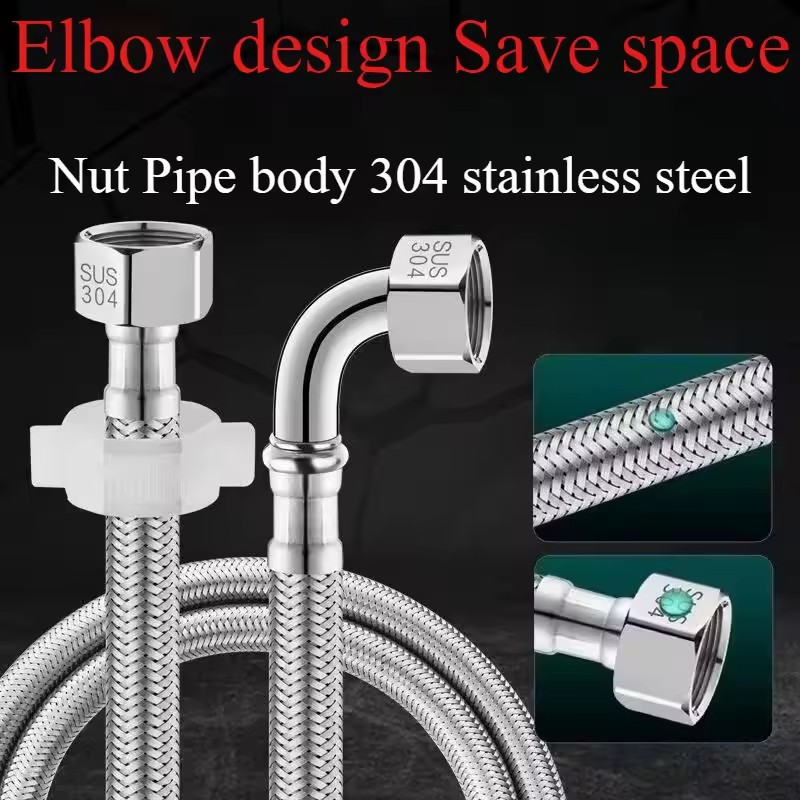 New 90° Bend Pipe Toilet Inlet - Flexible Hose Braided review and price