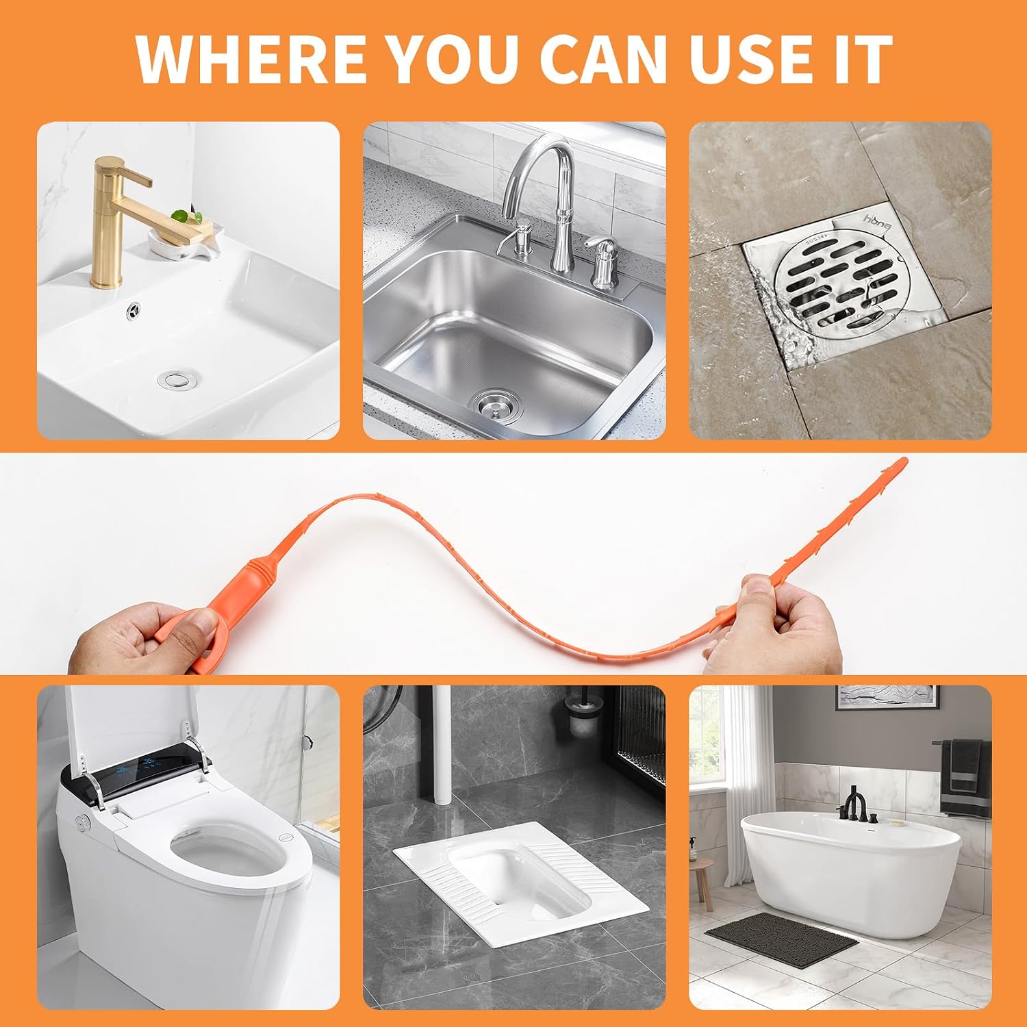 4-Pack 20-Inch Drain Snake, Fl - Drain Snake Flexible review and price