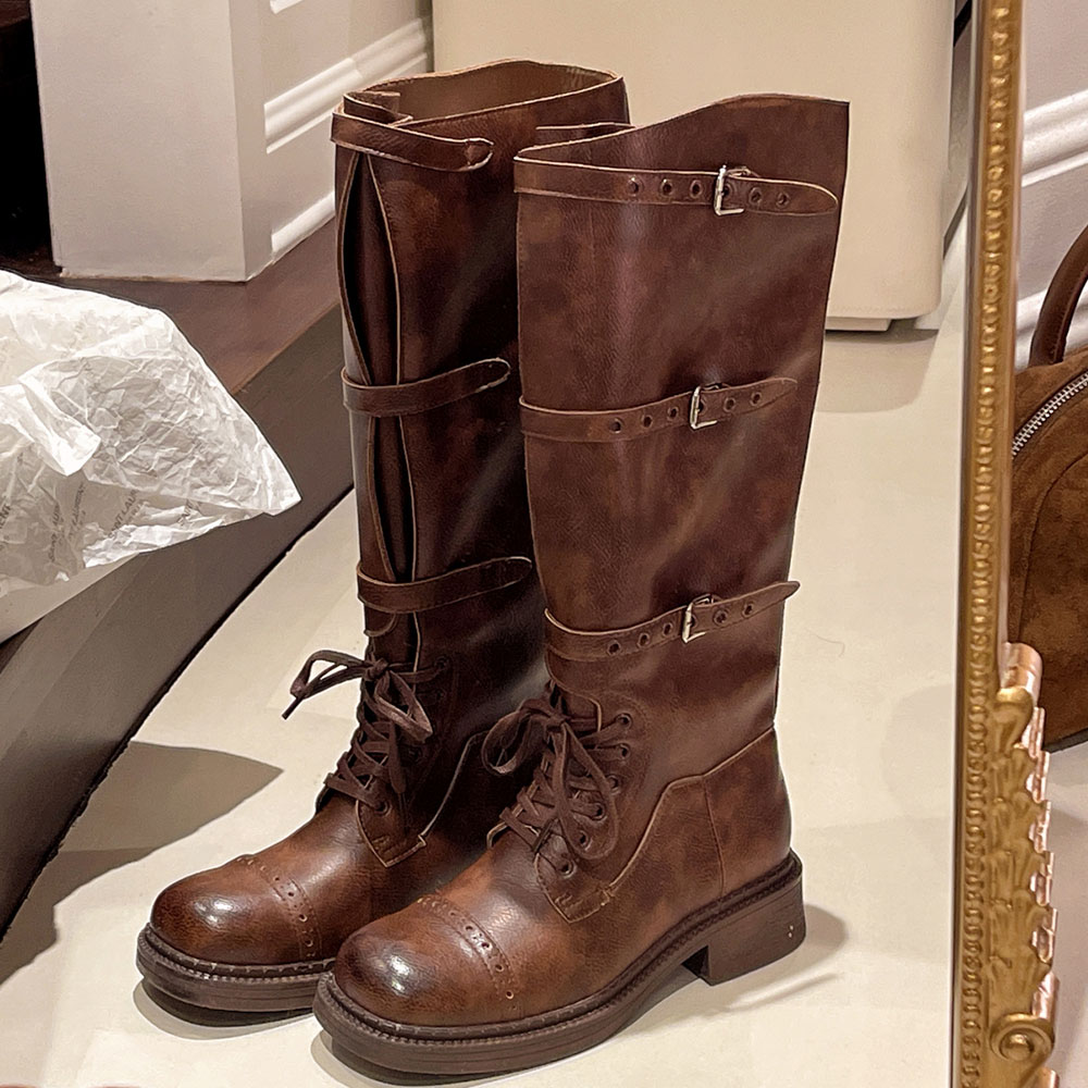Women's Knee High Boots Vintag - Pipe Bending Spring review and price
