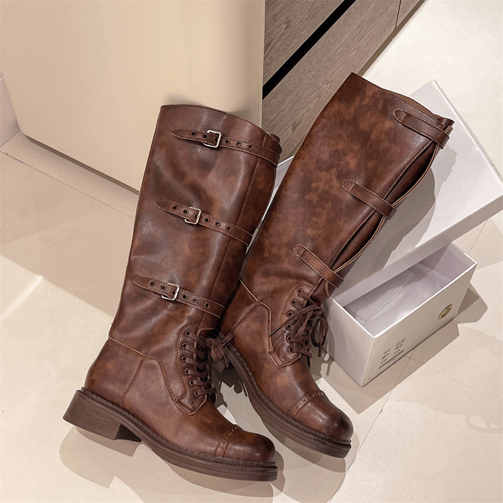 Women's Knee High Boots Vintag - Pipe Bending Spring review and price