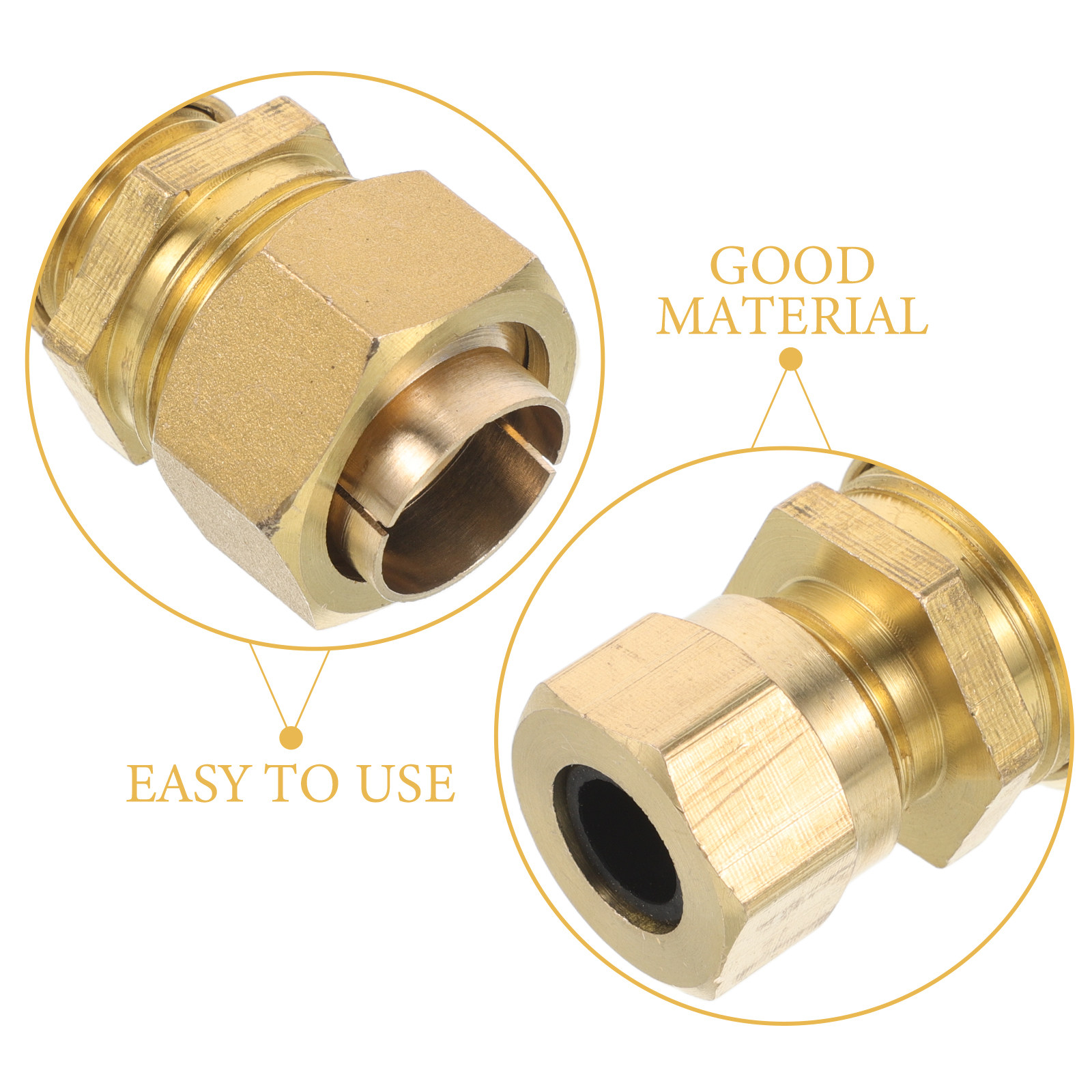 2Pcs Quick Connect Brass Pipe  - Compression Fitting Brass review and price