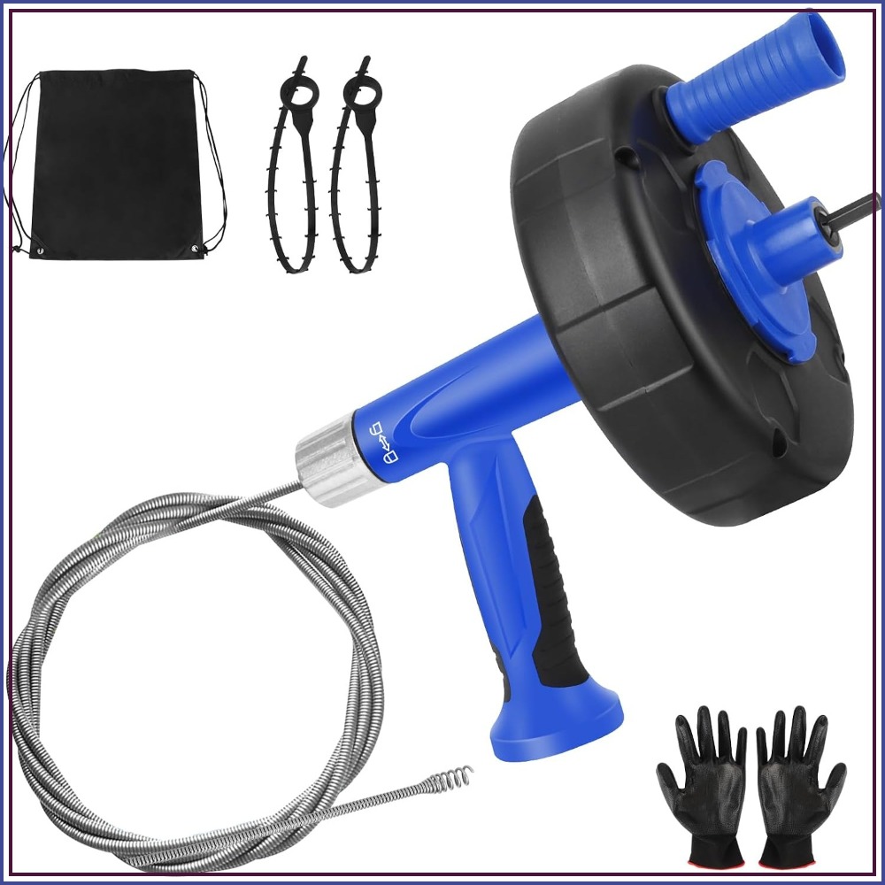 25FT Drain Snake with Drill Ad - Drain Snake Flexible review and price