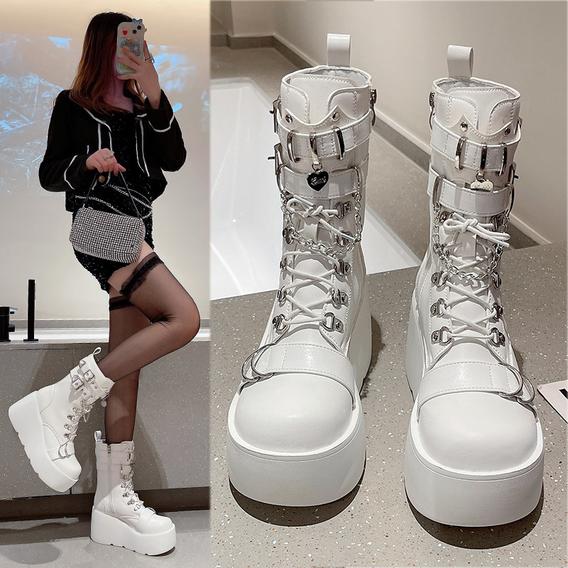Punk Style Women's Boots Brand - Pipe Bending Spring review and price