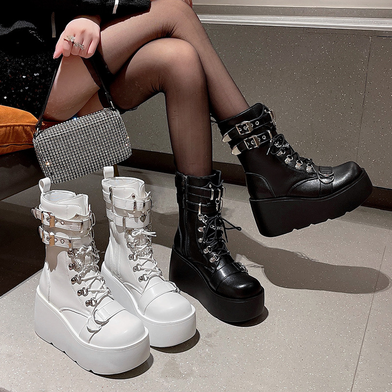 Punk Style Women's Boots Brand - Pipe Bending Spring review and price